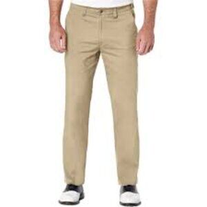 NWT PGA Tour Men Performance Casual Trouser Pants Active Waistband Beige 40 X 30